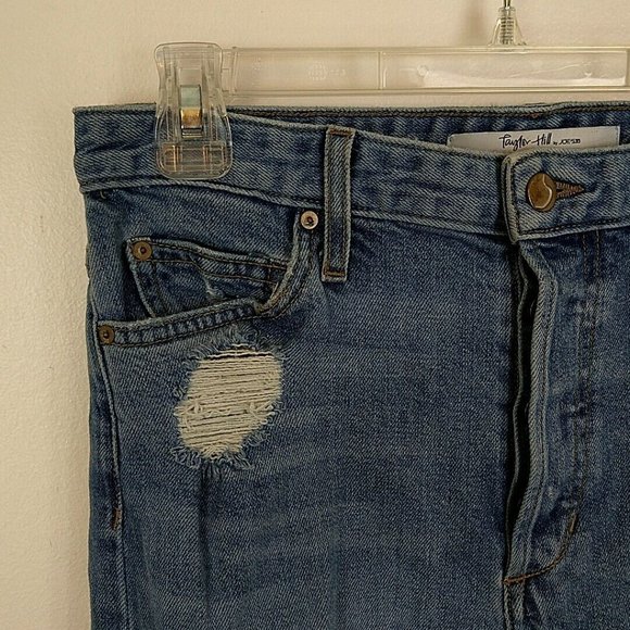 Taylor Hill Joes Jeans Womens 28 Jeans Med Wash Distressed High Rise Straight - Picture 4 of 10